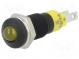Kontrolka  LED  vypuklá  12÷14VDC  Otv  Ø8,2mm  IP40  kov  ØLED  5mm