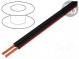 Vodič  reproduktorový  2x2,5mm2  lanko  Cu  čierno-červená  PVC
