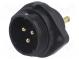 Zásuvka  vidlica  SP21  PIN  3  IP68  skrutková svorka  500V  4mm2