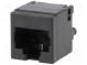 Zásuvka  RJ45  PIN  8  Kat  6  Usporiad.kol  8p8c  THT  na PCB  priamy