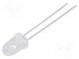 LED  5mm  červená  2000÷2800mcd  30°  20mA  1,7÷2,2V  Čelo  konvexné