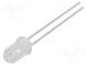 LED  5mm  červená  600mcd  20°  20mA  2÷2,5V  Čelo  konvexné  105mW