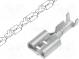 Faston  plochý  6,3mm  0,8mm  samica  0,3÷0,8mm2  krimpovacie