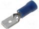 Faston  plochý  6,3mm  0,8mm  samec  1,5÷2,5mm2  krimpovacie  modrý