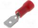 Faston  plochý  4,8mm  0,5mm  samec  0,5÷1mm2  krimpovacie  červený