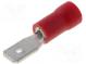 Faston  plochý  4,8mm  0,8mm  samec  0,5÷1mm2  krimpovacie  červený