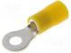 Káblové oko  M4  Ø  4,3mm  4÷6mm2  krimpovacie  na kábel  izolovaná