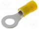Káblové oko  M6  Ø  6,4mm  4÷6mm2  krimpovacie  na kábel  izolovaná