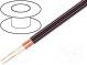 Vodič  mikrofónové  2x0,25mm2  čierna  OFC  -15÷70°C  PVC
