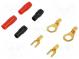 Terminal  terminal set  insulated  black,red  crimped,on cable