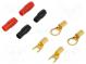 Terminal  terminal set  insulated  black,red  crimped,on cable