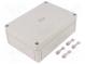 Kryt  univerzálny  X  130mm  Y  180mm  Z  63mm  plochý  TK PS  šedá