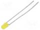 LED  3mm  žltá  1,6÷10mcd  30°  Čelo  konvexné  Raster  2,54mm