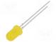 LED  5mm  žltá  6,3÷14mcd  60°  10mA  2,4÷3V  Čelo  konvexné