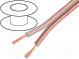 Vodič  reproduktorový  2x0,75mm2  lanko  Cu  priehľadná  netienený