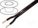Vodič  reproduktorový  2x1mm2  lanko  OFC  čierna  netienený  PVC