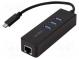 Adaptér USB / Fast Ethernet s hubom USB  USB 3.0