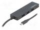 Hub USB  USB A zásuvka x3,USB C zásuvka,USB C vidlica  USB 3.0