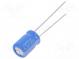Kondenzátor  elektrolytický  THT  4,7uF  50VDC  Ø8x11,5mm  ±20%