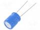 Kondenzátor  elektrolytický  THT  100uF  35VDC  Ø10x12,5mm  ±20%