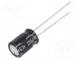 Kondenzátor  elektrolytický  bipolárny  THT  220uF  6,3VDC  ±20%