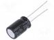 Kondenzátor  elektrolytický  bipolárny  THT  220uF  25VDC  ±20%