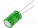 Kondenzátor  elektrolytický  bipolárny  THT  330uF  6,3V  Ø10x16mm