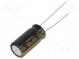 Kondenzátor  elektrolytický  THT  330uF  63VDC  Ø10x20mm  ±20%