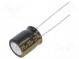 Kondenzátor  elektrolytický  THT  220uF  35VDC  Ø10x12,5mm  ±20%