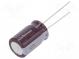 Kondenzátor  elektrolytický  THT  100uF  400VDC  Ø18x31,5mm  ±20%