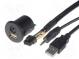 Adaptér USB/AUX  Nissan  USB A zásuvka,Jack 3,5mm 4pin zásuvka