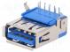 Zásuvka  USB A  na PCB  THT  uhlové, 90°  V  USB 3.0