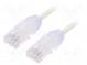 Patch cord  TX6-28™,U/UTP  6  lanko  Cu  LSZH  biela  Dĺž  0,5m