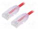 Patch cord  TX6-28™,U/UTP  6  lanko  Cu  LSZH  červená  Dĺž  0,5m