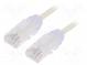 Patch cord  TX6-28™,U/UTP  6  lanko  Cu  LSZH  biela  Dĺž  1m  28AWG