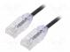 Patch cord  TX6-28™,U/UTP  6  lanko  Cu  LSZH  čierna  Dĺž  1m  28AWG