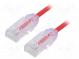 Patch cord  TX6-28™,U/UTP  6  lanko  Cu  LSZH  červená  Dĺž  1m