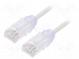 Patch cord  TX6-28™,U/UTP  6  lanko  Cu  LSZH  biela  Dĺž  2m  28AWG