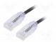 Patch cord  TX6-28™,U/UTP  6  lanko  Cu  LSZH  čierna  Dĺž  2m  28AWG