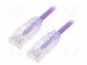 Patch cord  TX6-28™,U/UTP  6  lanko  Cu  LSZH  fialová  Dĺž  2m