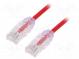 Patch cord  TX6-28™,U/UTP  6  lanko  Cu  LSZH  červená  Dĺž  3m