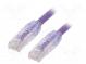 Patch cord  TX6A™ 10Gig,U/UTP  6a  drôt  Cu  PVC  fialová  Dĺž  0,5m