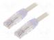 Patch cord  TX6A™ 10Gig,U/UTP  6a  drôt  Cu  PVC  biela  Dĺž  1m