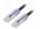 Patch cord  TX6A™ 10Gig,U/UTP  6a  drôt  Cu  PVC  čierna  Dĺž  1m