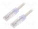 Patch cord  TX6A™ 10Gig,U/UTP  6a  drôt  Cu  PVC  biela  Dĺž  3m