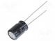 Kondenzátor  elektrolytický  THT  33uF  100VDC  Ø8x11,5mm  ±20%