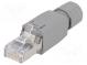 Zástrčka  RJ45  Variosub  PIN  8  Kat  5e  tienené  pozlátený  IDC