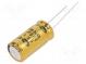 Kondenzátor  elektrolytický  THT  330uF  63VDC  Ø12,5x25mm  ±20%