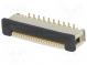 Connector  FFC/FPC  vertical  PIN  20  inverse,ZIF  SMT  0.5A  0.5mm