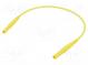 Merací kábel  19A  banánová svorka 4 mm,z oboch strán  žltá